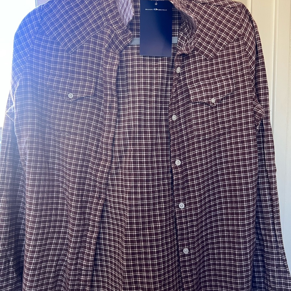 Brandy Melville Brown Plaid Shirt BNWT